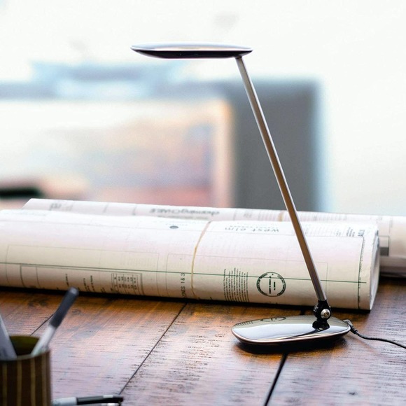 Jet Black Pebble Dimmable Led Desk Lamp with USB Charging Port, TOUCH CONTROL - Picture 5 of 5